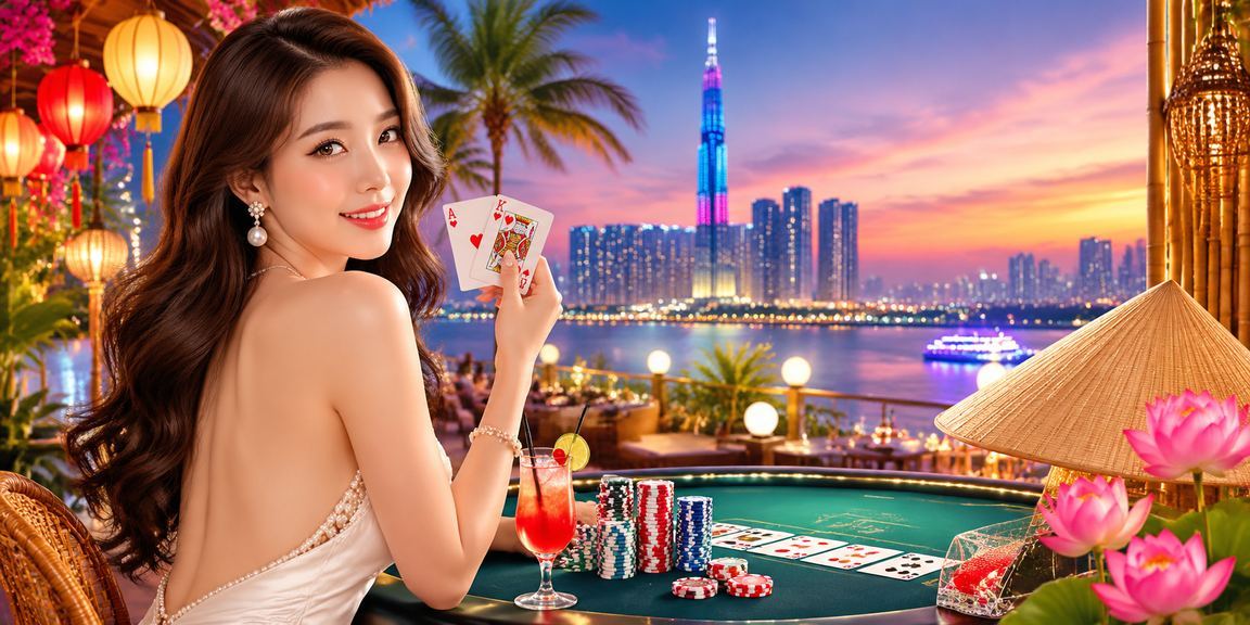 Người chơi Baccarat tại TP.HCM với hình ảnh nón lá truyền thống Việt Nam