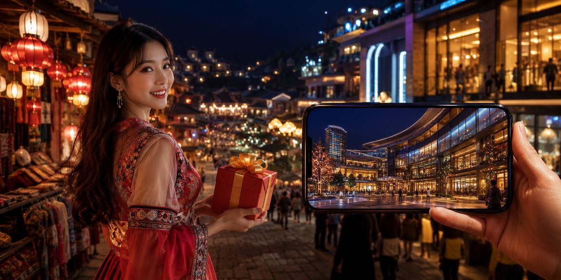 Người dùng tại chợ đêm Sapa kiểm tra tài khoản và giao dịch casino trên điện thoại